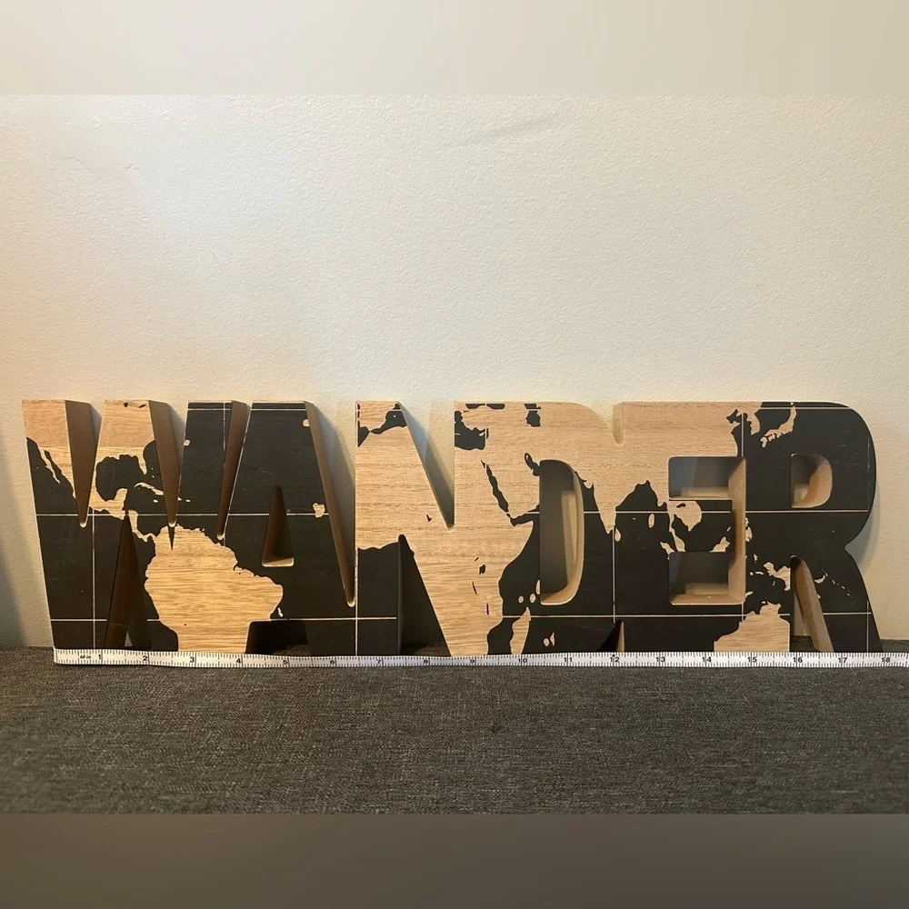 Wander Sign with World Map